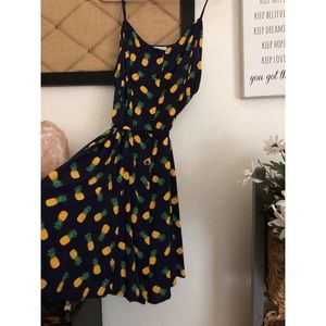 dark blue pineapple dress